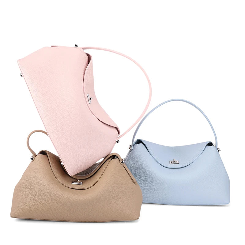 Leather Shoulder Bag for Women – Large Capacity Commute Handbag