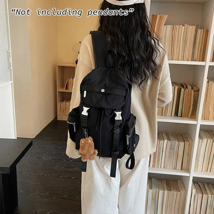 Minimalist Multi-Pocket Backpack with Flip Flap – Large Capacity