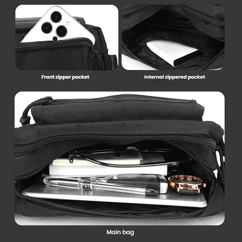 Men's Tactical Waist Bag with Multi-Compartment Storage