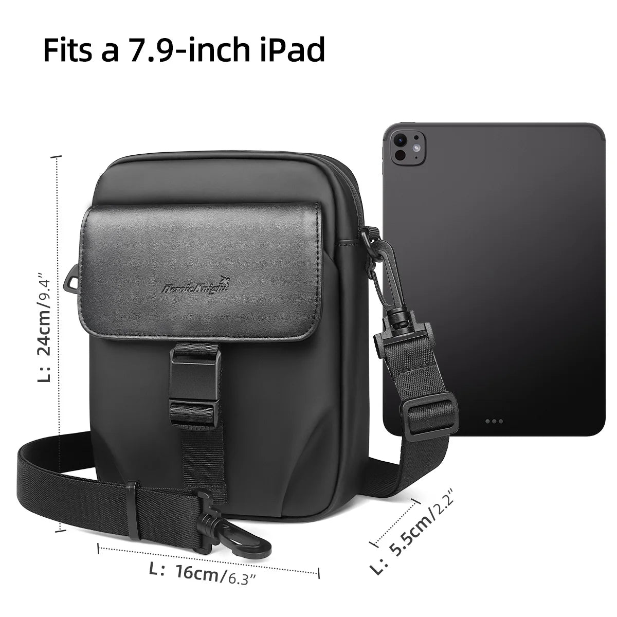 Mini Crossbody Shoulder Bag for Men – Water-Resistant Travel Passport Pouch