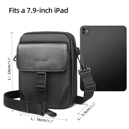 Mini Crossbody Shoulder Bag for Men – Water-Resistant Travel Passport Pouch