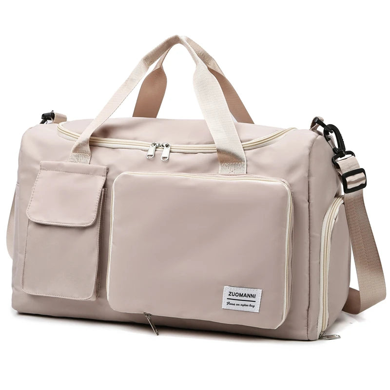 Large Capacity Weekender Duffle Bag with Shoe Compartment