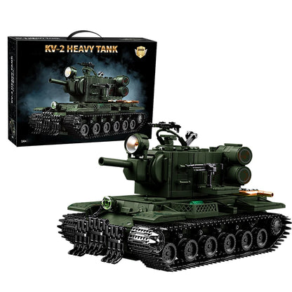 KV-2 Heavy Tank MOC Building Set – 2235-Piece Military Brick Model