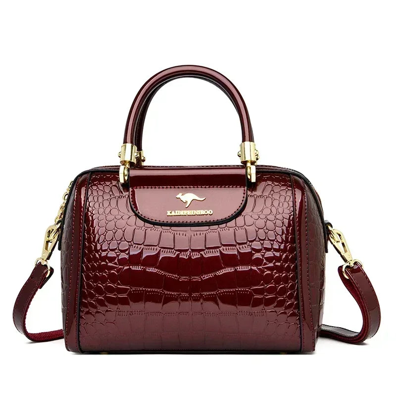Leather Tote Shoulder Bag for Women – Large Crossbody Handbag
