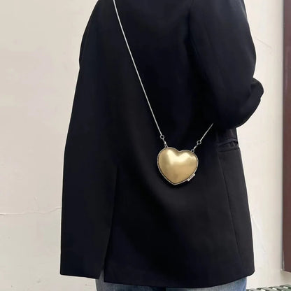 Heart Shape Mini Crossbody Bag – Women's Evening Chain Purse