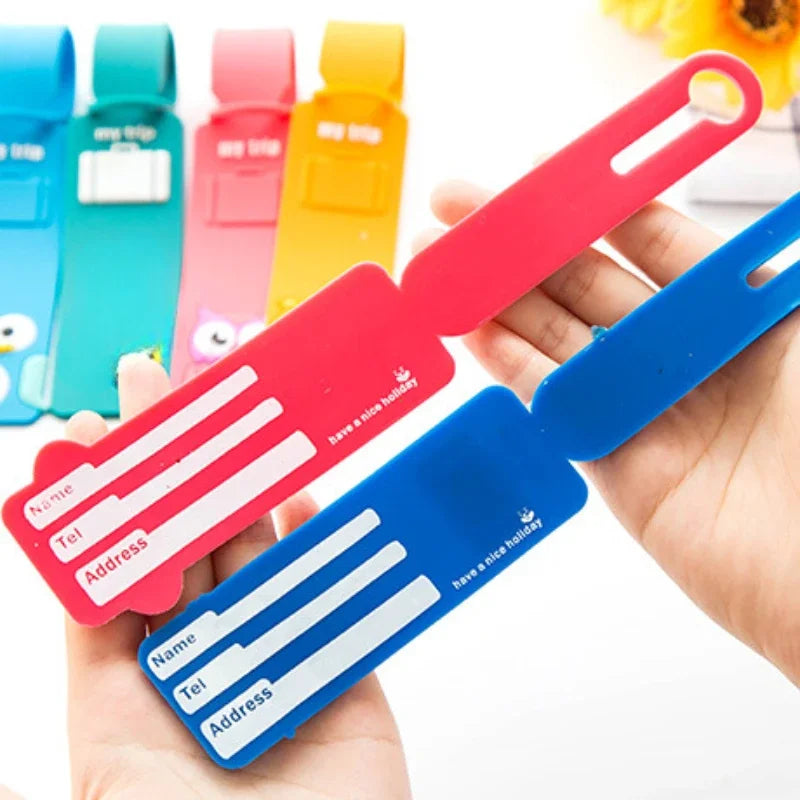 Cute Animal Silicone Luggage Tag with ID Holder