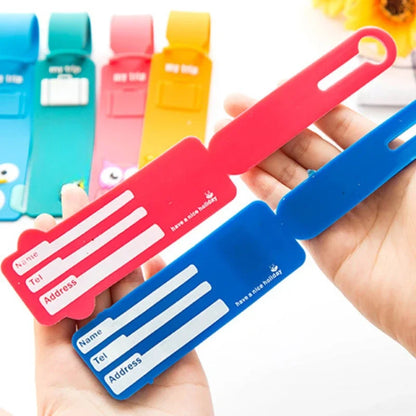 Cute Animal Silicone Luggage Tag with ID Holder
