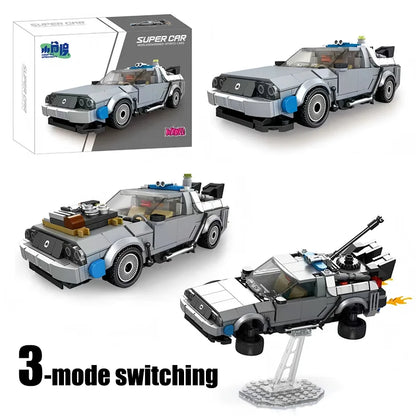 DeLorean Time Machine MOC Building Blocks – 3-Mode Car Set