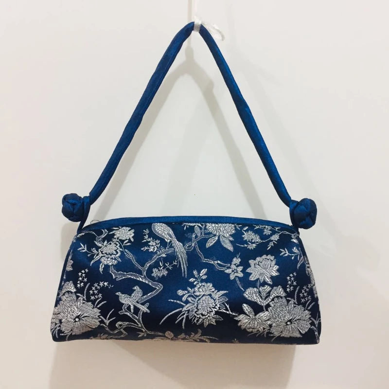 Chinese Silk Embroidery Handbag – Women's Floral Brocade Tote Bag
