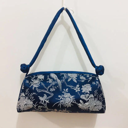 Chinese Silk Embroidery Handbag – Women's Floral Brocade Tote Bag