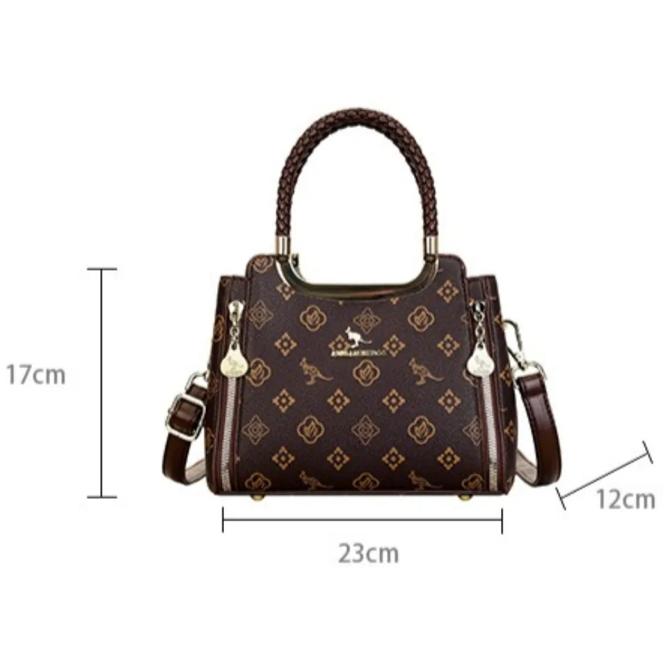 Vintage Crocodile-Embossed PU Leather Handbag – Women's Luxury Tote & Crossbody Bag