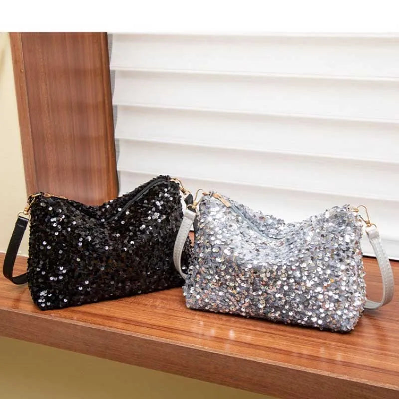 Sequin Shoulder Bag Women's Sparkling Handbag
