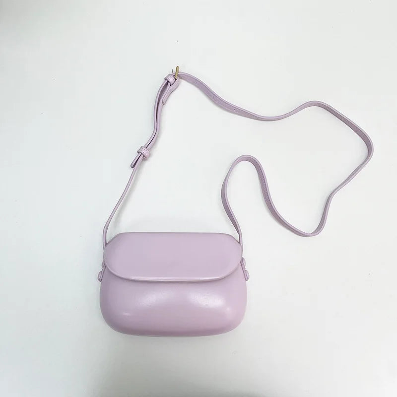 Women Messenger Bag Pu Leather Shiny Shoulder Hard Flip Buckle Mobile Phone Outing Coin Purse