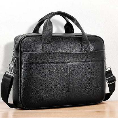 Genuine Leather Men's Briefcase – Business Laptop Bag