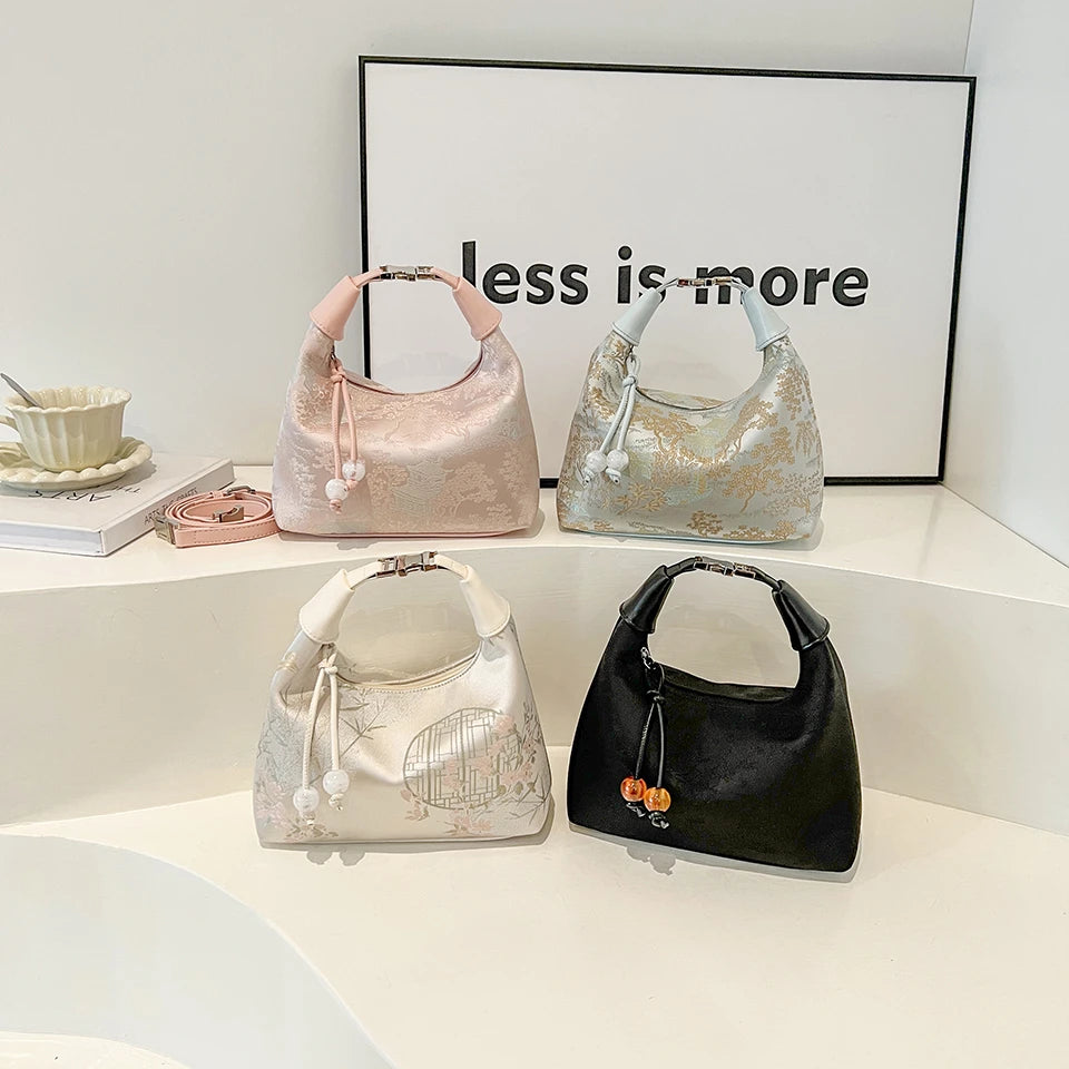 Chinese Embroidery Silk Crossbody Bag – Luxury Women's Purse