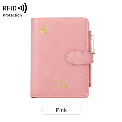 RFID Passport Holder Wallet – Large PU Leather Travel Card Organizer