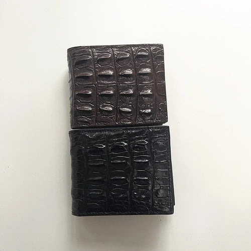 Crocodile Leather Bifold Wallet – Men's Luxury Slim Wallet