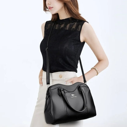 Soft Leather Tote Bag for Women – Luxury Shoulder & Crossbody Handbag