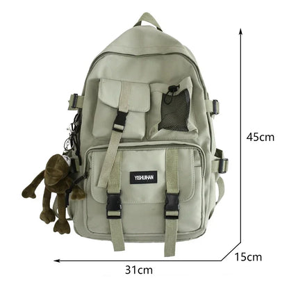 Canvas School Backpack – Laptop Bag for Teen Boys & Girls