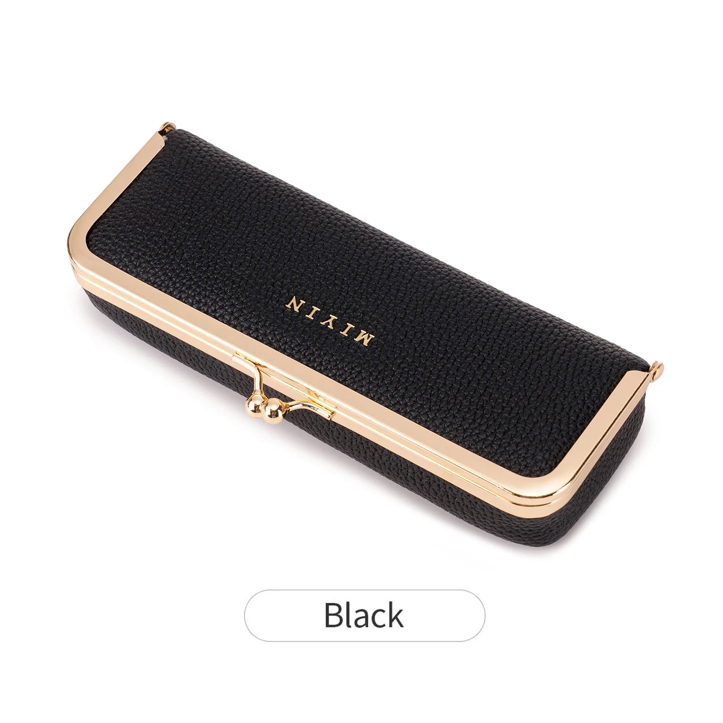 Women's Retro PU Leather Glasses Case Multi-Function Storage Box