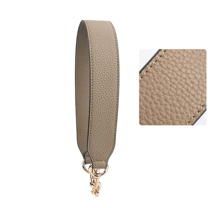 Leather Bag Wrist Strap with Metal Hardware