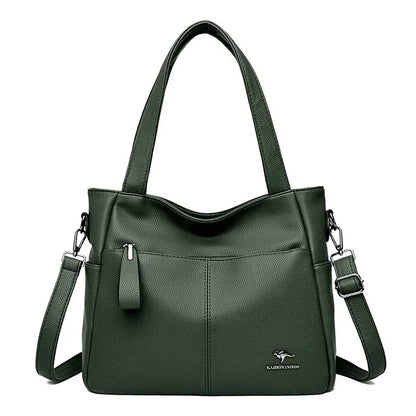 Leather Tote Shoulder Bag for Women – Large Crossbody Handbag