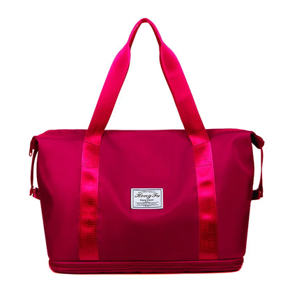 Waterproof Nylon Travel Duffle Bag – Expandable Large Capacity