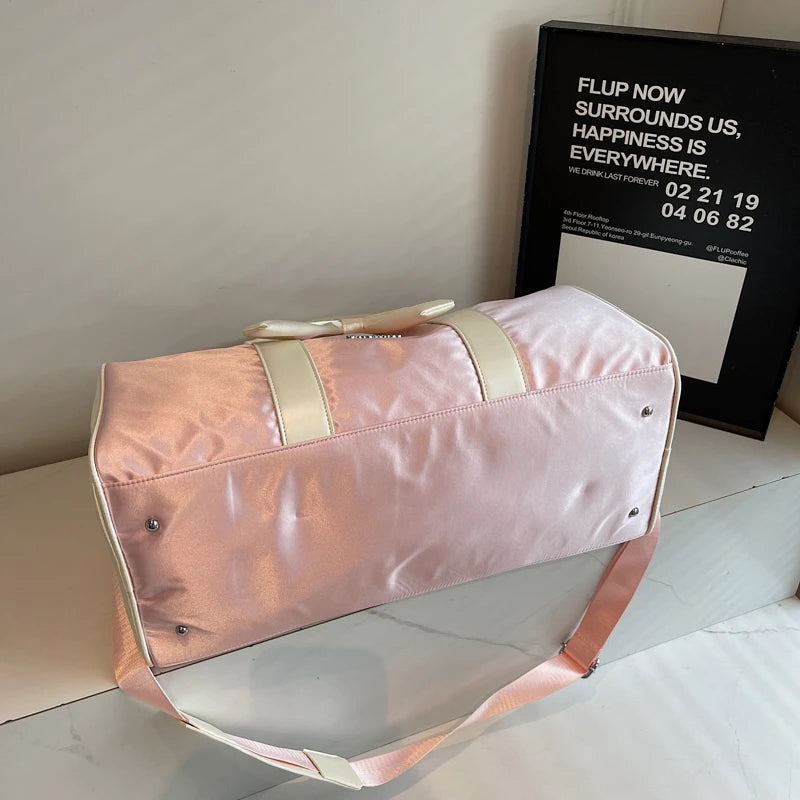 Women's Bow Duffle Bag – Gym, Travel & Weekend Shoulder Bag