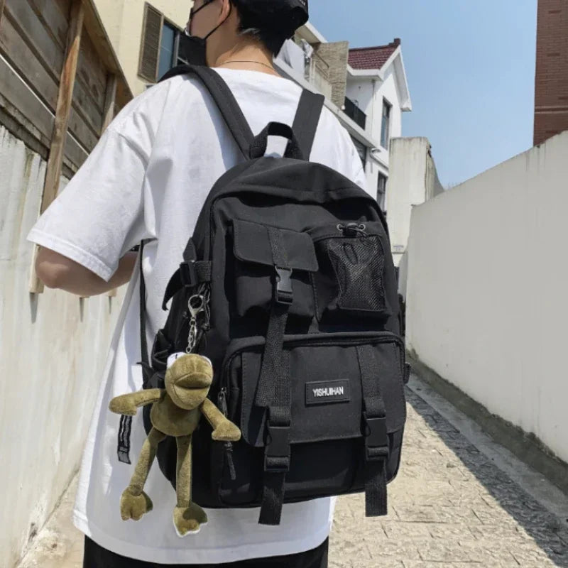 Canvas School Backpack – Laptop Bag for Teen Boys & Girls