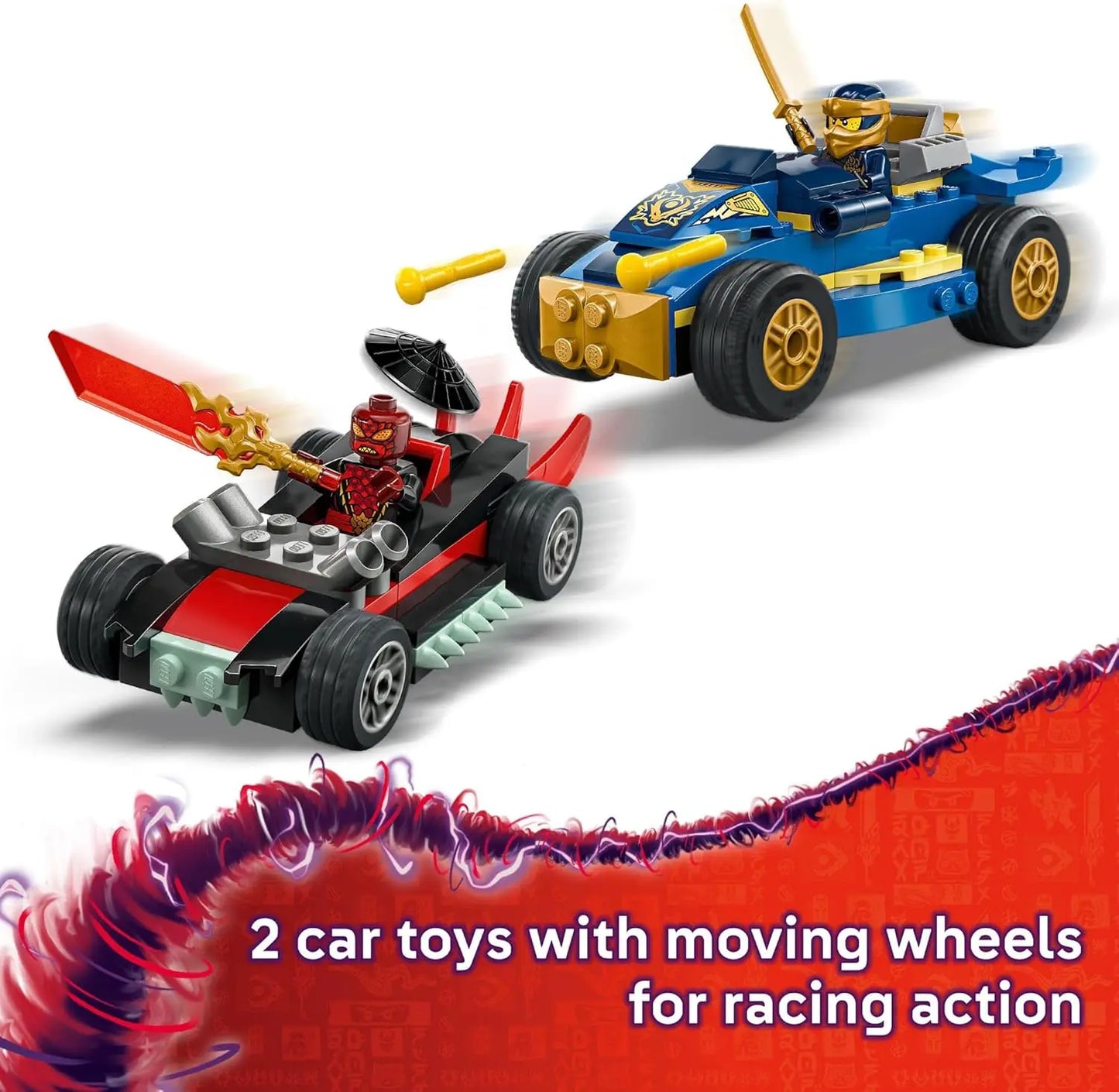 LEGO NINJAGO Rogue vs. Drix Race Car Duel 71840 – Dragons Rising