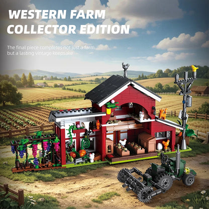 Western Ranch Building Blocks Set – Windmill Stable MOC 1142/1359pcs