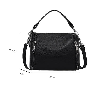 Genuine Leather Handbag Women's Cowhide Shoulder & Crossbody Bag