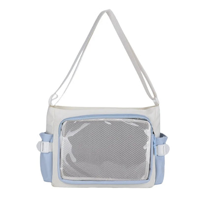 Japanese Polka Dot Crossbody Bag Women Commuting Shoulder Large Capacity Transparent Simple