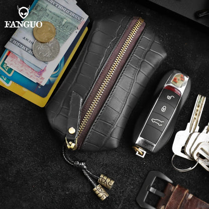Genuine Leather Key Wallet & Car Key Holder for Men