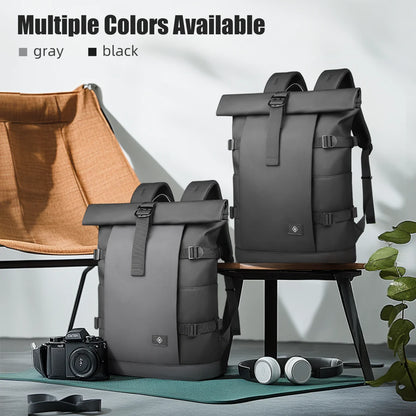 Expandable Travel Backpack for Men – Waterproof 17" Laptop Hiking Rucksack