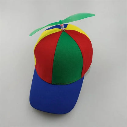 Propeller Baseball Cap – Colorblock Helicopter Hat for Kids & Adults