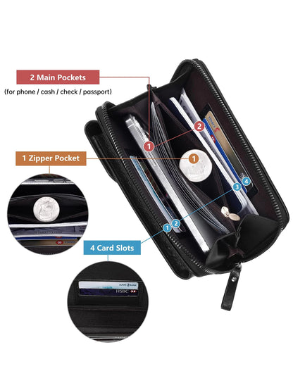 Crossbody Phone Bag – PU Leather Multi-Functional Retro Shoulder Bag
