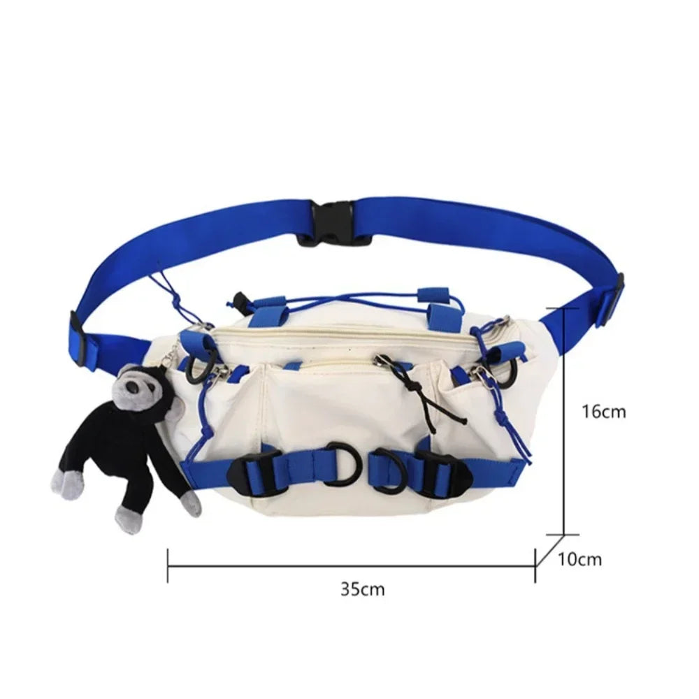Techwear Crossbody Chest Bag – Punk Hip Hop Shoulder Bag for Men & Women