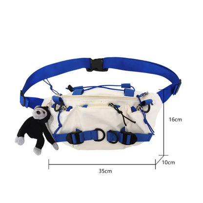 Techwear Crossbody Chest Bag – Punk Hip Hop Shoulder Bag for Men & Women