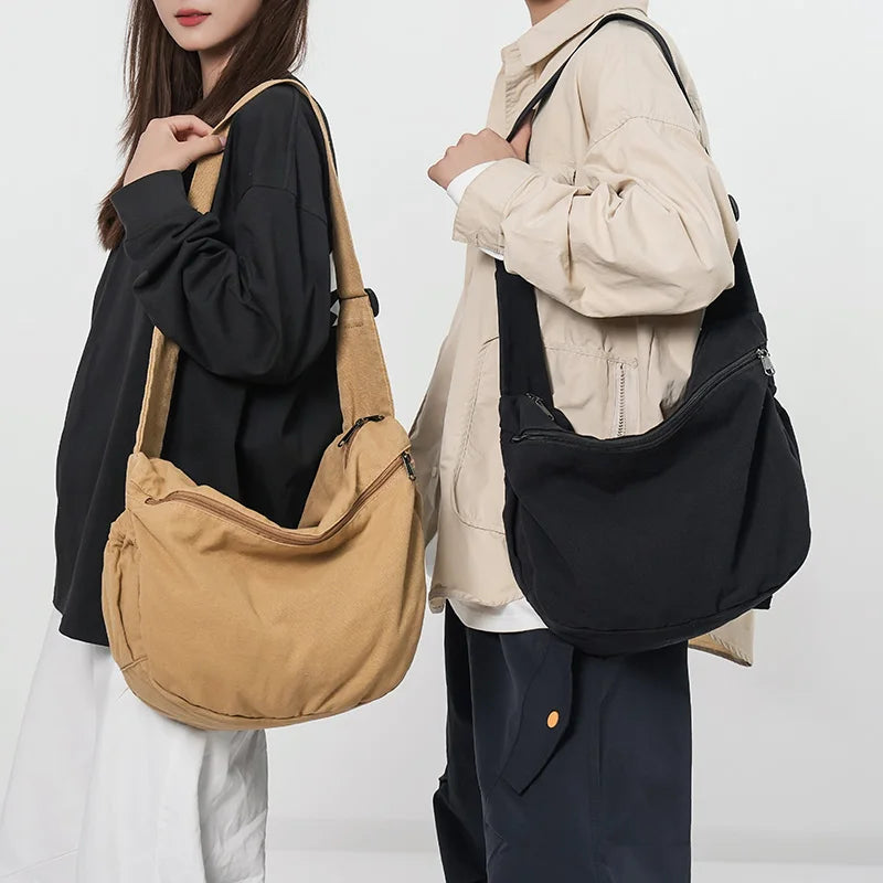 Canvas Shoulder Bag for Women – Casual Crossbody Messenger Bag