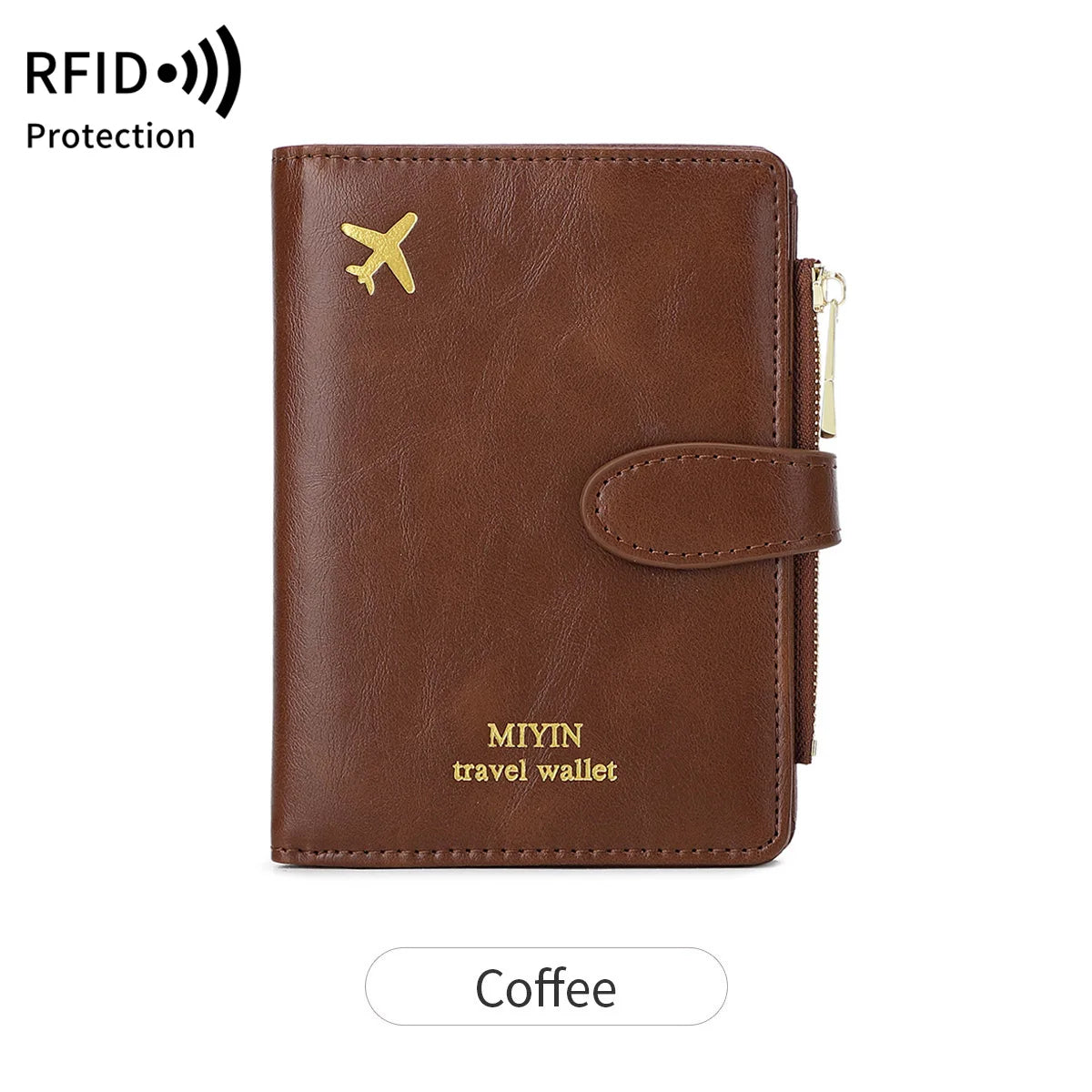 RFID Passport Holder Wallet – Large PU Leather Travel Card Organizer