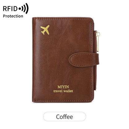RFID Passport Holder Wallet – Large PU Leather Travel Card Organizer