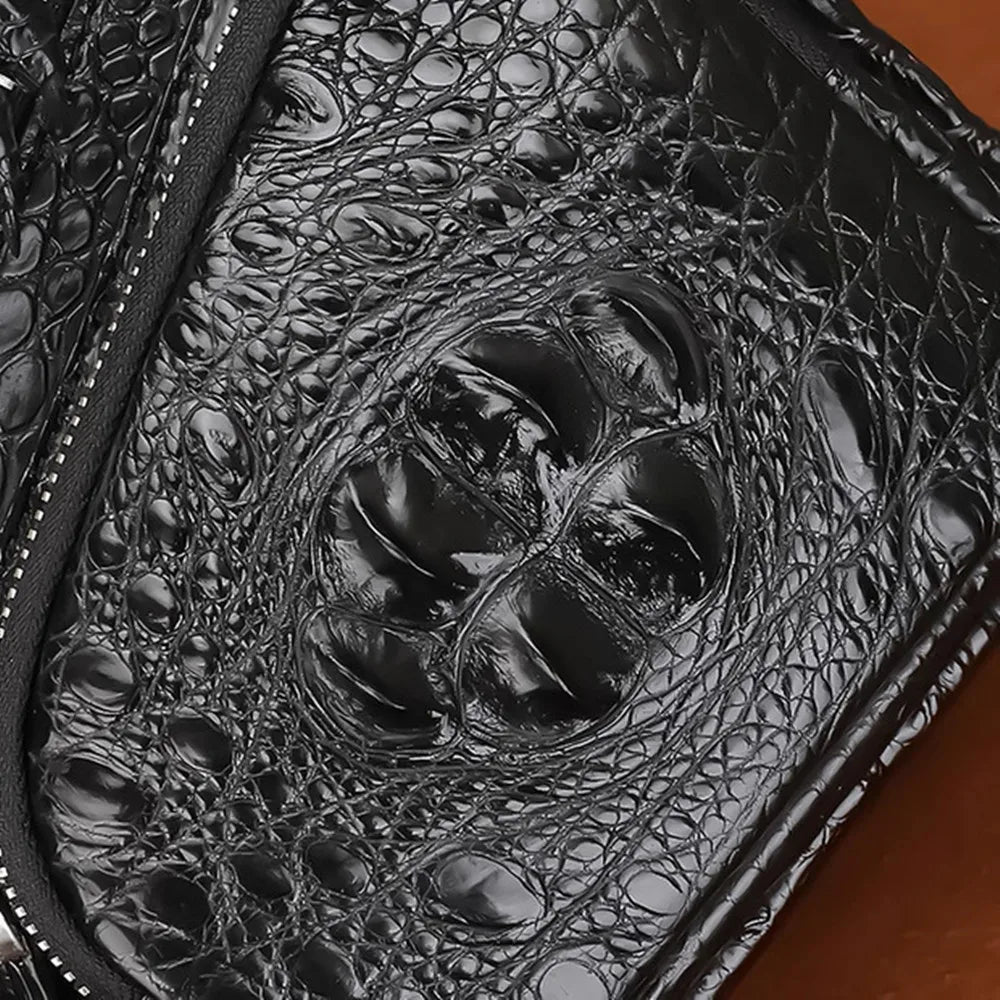 Crocodile Leather Men's Sling Bag – Business Crossbody