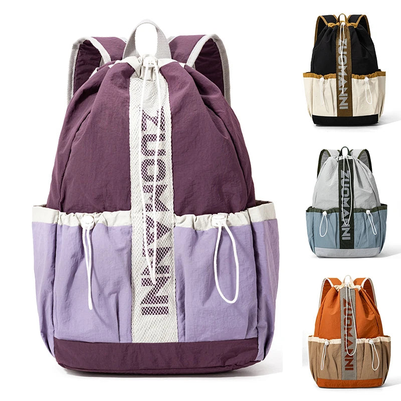 Drawstring Sports Backpack – Multi-Compartment Gym & Outdoor Bag
