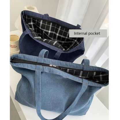 Denim Tote Bag Large Capacity Women's Shoulder Bag