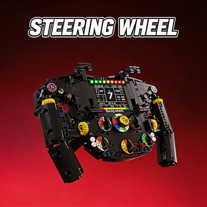 Formula Racing Steering Wheel Building Blocks Set – MOC Technic Model