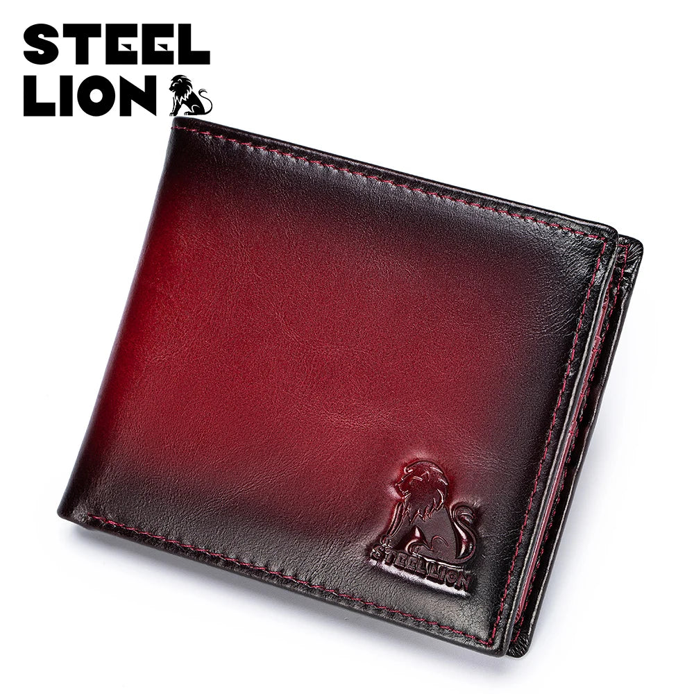 RFID Blocking Genuine Leather Bifold Wallet for Men