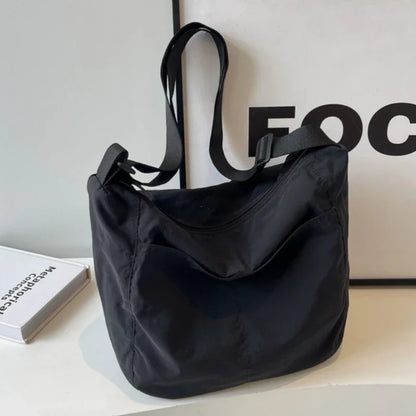 Nylon Shoulder Bag for Women – Casual Commuter Hobo Tote