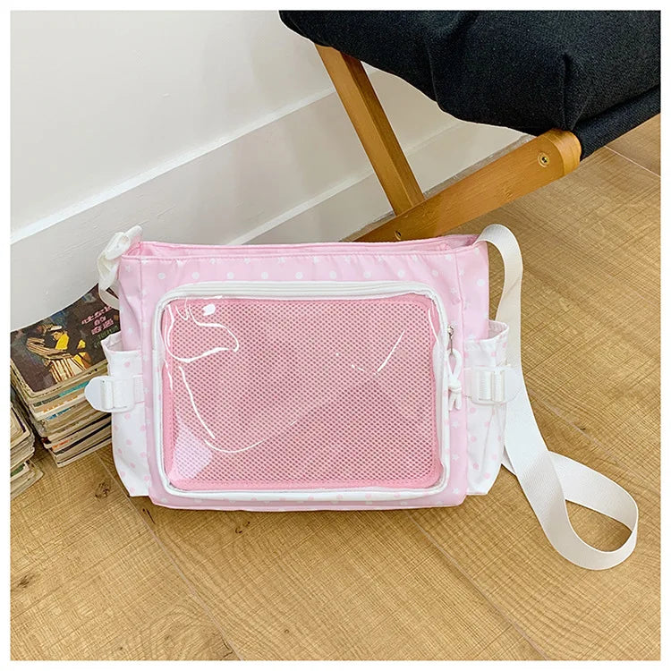 Itabag Large Capacity Crossbody Bag Clear Window Star Print