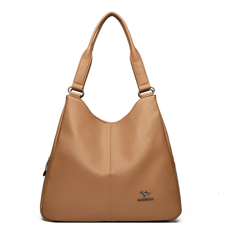 Leather Hobo Bag for Women – Large Top Handle Purse